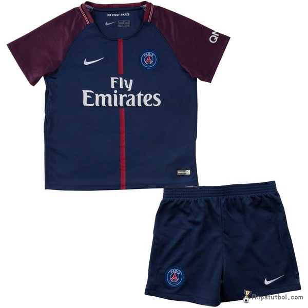 Camiseta Paris Saint Germain Replica Primera Ropa Niños 2017/18 Azul